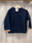 Preview: neu Pullover Gr. 74  blau bunte Schrift und Bögen + Bund