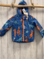 Preview: neu  Regenjacke Gr. 86  blau bunte Dinos orange Bund