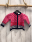 Preview: Blue Seven  Strickjacke  Gr. 68  pink rote Punkte + blau weiße Streifen blauer Bund 