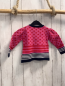 Preview: Blue Seven  Strickjacke  Gr. 68  pink rote Punkte + blau weiße Streifen blauer Bund 