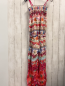 Preview: Desigual  Jumpsuit  Gr. 146/152  weiß rot bunt Blumen Rauten gesmoktes Oberteil 