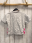 Preview: DKNY  T-Shirt  Gr. 152  grau oliv Schrift mit pink Bund 