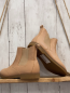 Preview: Happy Kids  Boots  Gr. 36  hellbraun Lochmuster seitlicher Gummibereich 