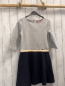 Preview: Vingino Kleid Gr. 152  graues Oberteil schwarzer Rock