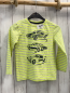 Preview:  Langarmshirt Gr. 116  gelb graue Streifen Autos