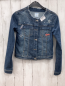 Preview: Mayoral  Jeansjacke  Gr. 152  blau silber Steine hellrote Schrift 