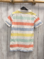 Preview: H&M  T-Shirt  Gr. 134  weiß mint orange hellblau gelbe Streifen Polokragen 