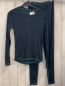 Preview: 2 tlg  Skiunterwäsche  Gr. 158/164  Shirt + Leggings blau türkis Nähte 