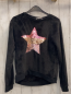 Preview: H&M  Pullover  Gr. 170  schwarz Plüsch Pailettenstern 
