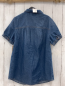Preview: neu  Sommerbluse  Gr. 158  blau Jeans Rüschen 