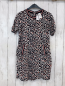 Preview:   Kleid  Gr. 152  weiß schwarz lachs Strick Streifenbund mit silber Glizer 