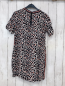 Preview:   Kleid  Gr. 152  weiß schwarz lachs Strick Streifenbund mit silber Glizer 