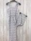 Preview:   Kurzoverall Gr. 140  weiß Struktur hellblaue Blumen