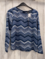 Preview: neu Esprit  Bluse  Gr. 34  blau hellblau weiß graue Zackenstreifen 