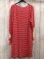 Preview: Loila Kleid Gr. M rot weiße Streifen Häkelei