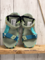 Preview: neu  Sandalen  Gr. 34  petrol türkis sand schwarz 