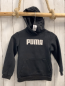 Preview: Puma  Pullover  Gr. 104  grau Kapuze weiße Schrift 