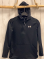 Preview: Under Armour  Sportshirt lang  Gr. 140  schwarz Kapuze Bauchtasche 