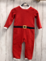 Preview: H&M  Overall Gr. 86/92  rot Fleece schwarzer Gürtel weißer Bund "Weihnachtsmann"