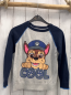 Preview: Paw Patrol  Pullover  Gr. 122  grau Chase mit Pailettenkopf blaue Ärmel mit hellblauem Bund 