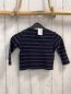 Preview: S Oliver  Langarmshirt  Gr. 80  blau orange Streifen orange Brusttasche 