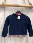 Preview: S´ OLiver  Pullover  Gr. 92  blau grauer Rüschensaum mit blumen 