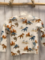 Preview:  Langarmshirt  Gr. 134  weiß Dinos Fahrzeuge Berge 