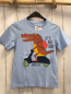 Preview:   T-Shirt Gr. 128  hellblau Krokodil auf Motorrad 