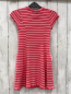 Preview: Abercrombie Kleid Gr. 158  pink weiße Streifen gerippt
