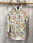 Preview: Benetton  Strickjacke  Gr. 158/164  weiß Kapuze bunte Blumen 