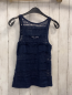 Preview: H&M  Top/Bluse  Gr. 158  blau mit Stickerei + transparenten Streifen 