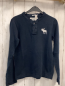 Preview: Abercrombie  Langarmshirt  Gr. 140  blau Struktur Knopfleiste 
