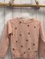 Preview: vertbaudet Pullover Gr. 122  rosa Strick Glitzerherzen