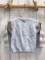 Preview: Boboli neu Pullover Gr. 86  hellblau beige Streifen Stern Strick