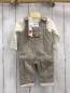 Preview: Boboli neu 2tlg Langarmshirt + Latzhose Gr. 80  weiß gelbe Sterne + beige Kord gefüttert