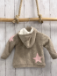 Preview: Boboli neu Strickjacke Gr. 74  beige rosa Stern Strick warm gefüttert abtrennbare Kapuze