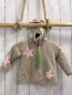 Preview: Boboli neu Strickjacke Gr. 86  beige rosa Stern Strick warm gefüttert abtrennbare Kapuze
