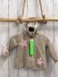 Preview: Boboli neu Strickjacke Gr. 80  beige rosa Stern Strick warm gefüttert abtrennbare Kapuze