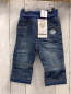 Preview: blue seven neu Hose Gr. 68  blau Jeans gefüttert Dinoaufnäher