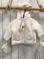 Preview: neu Boboli 2tlg Plüschjacke + Handschuhe Gr. 62  weiß mit Ohren