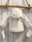 Preview: neu Boboli 2tlg Plüschjacke + Handschuhe Gr. 62  weiß mit Ohren
