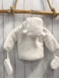Preview: neu Boboli 2tlg Plüschjacke + Handschuhe Gr. 56  weiß mit Ohren