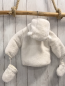 Preview: neu Boboli 2tlg Plüschjacke + Handschuhe Gr. 62  weiß mit Ohren
