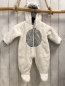 Preview: neu Boboli Plüschoverall Gr. 68  weiß + graues Gesicht + Bauchbereich
