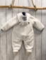 Preview: neu Boboli Plüschoverall Gr. 68  weiß + graues Gesicht + Bauchbereich
