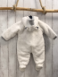 Preview: neu Boboli Plüschoverall Gr. 62  weiß + graues Gesicht + Bauchbereich
