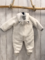 Preview: neu Boboli Plüschoverall Gr. 62  weiß + graues Gesicht + Bauchbereich