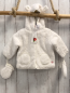 Preview: neu Boboli 2tlg Plüschjacke + Handschuhe Gr. 68  weiß mit Ohren