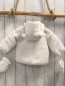 Preview: neu Boboli 2tlg Plüschjacke + Handschuhe Gr. 68  weiß mit Ohren