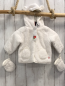 Preview: neu Boboli 2tlg Plüschjacke + Handschuhe Gr. 56  weiß mit Ohren